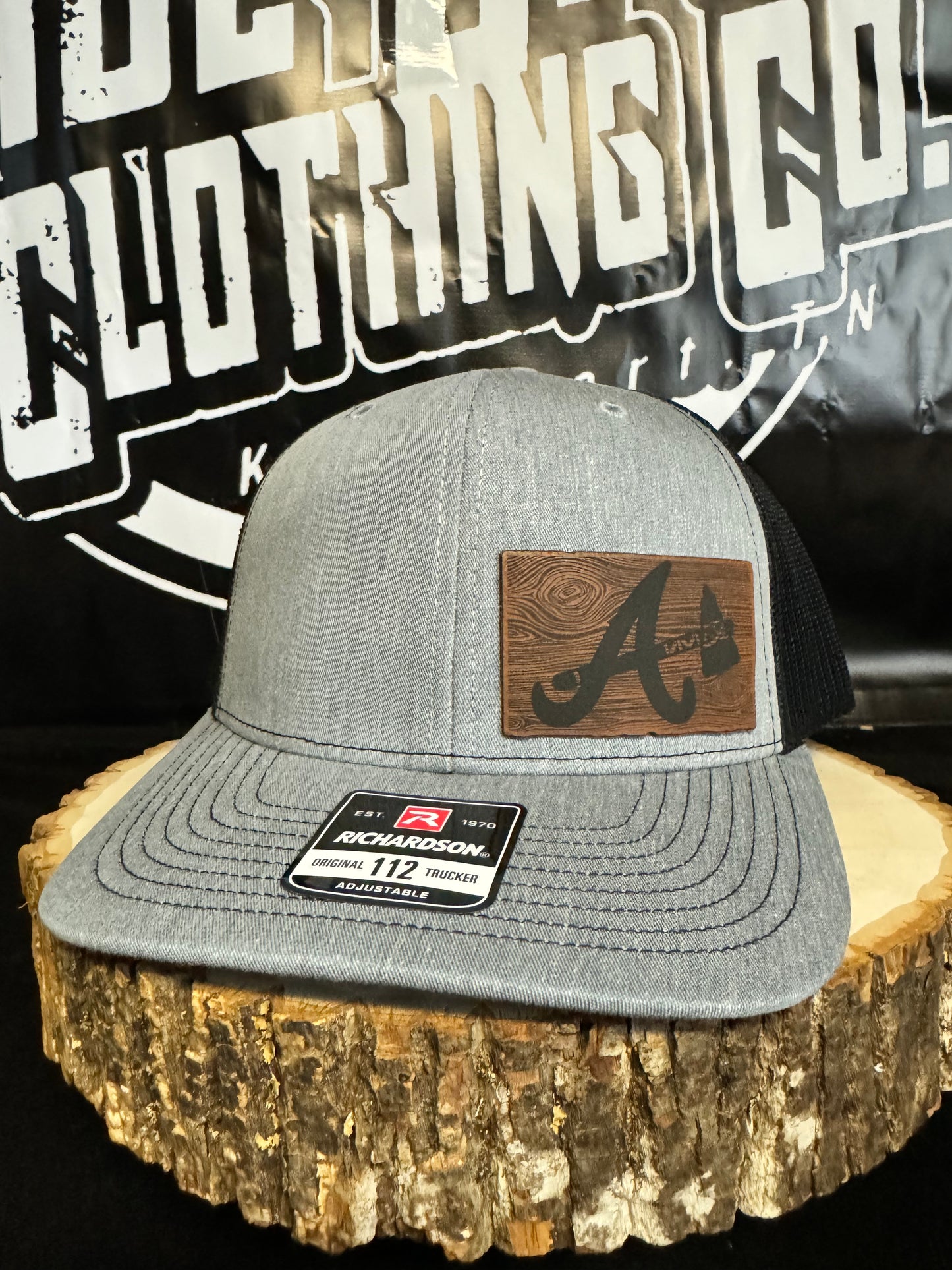 Braves wood grain design SnapBack