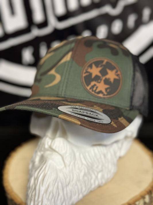 Tennessee Tristar Camo Snapbacks.