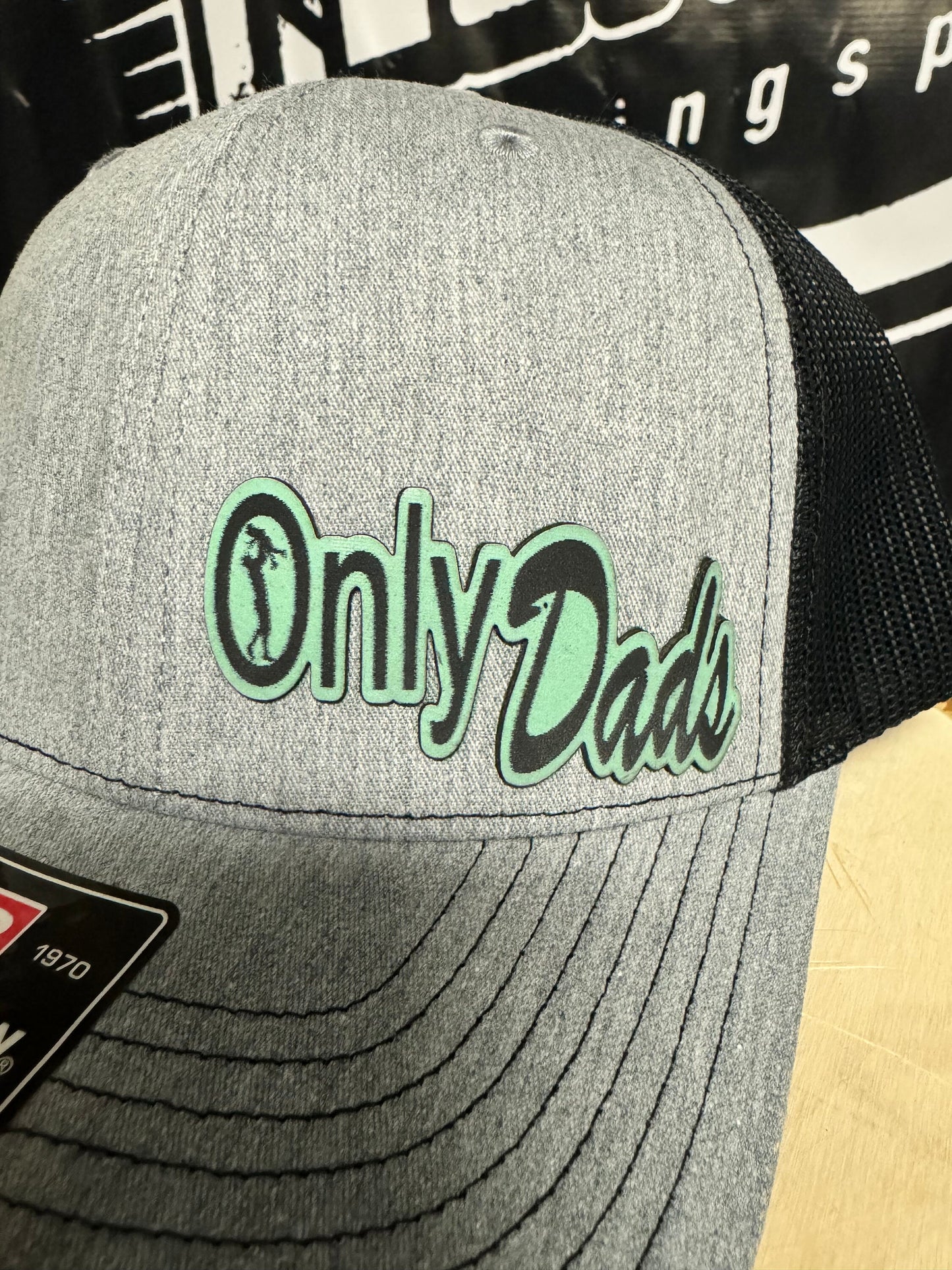 Only dads Teal patch on Richardson 112 snapback